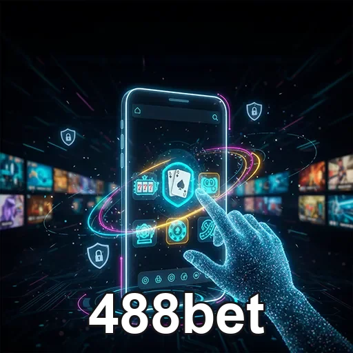Imagem do aplicativo 488bet mostrando opções de apostas, promovendo o site 488bet para apostas esportivas e jogos.