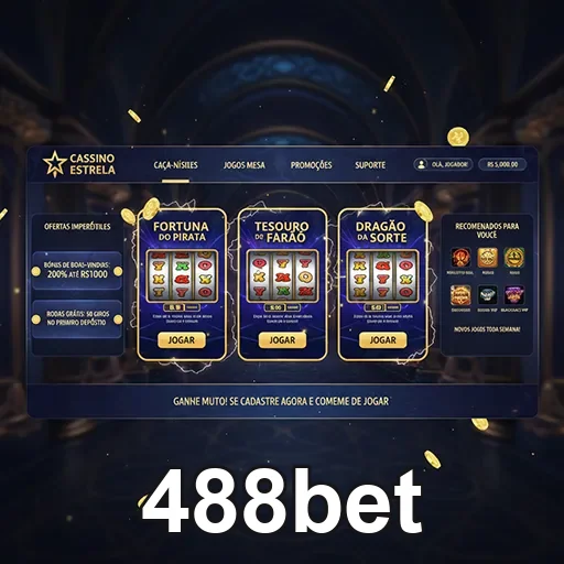 Ícone de moedas ao lado de jogos de slot em cassino acessível